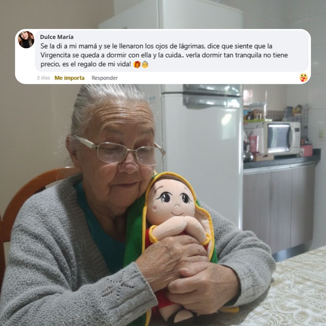 Peluche de la Virgen de Guadalupe que Respira