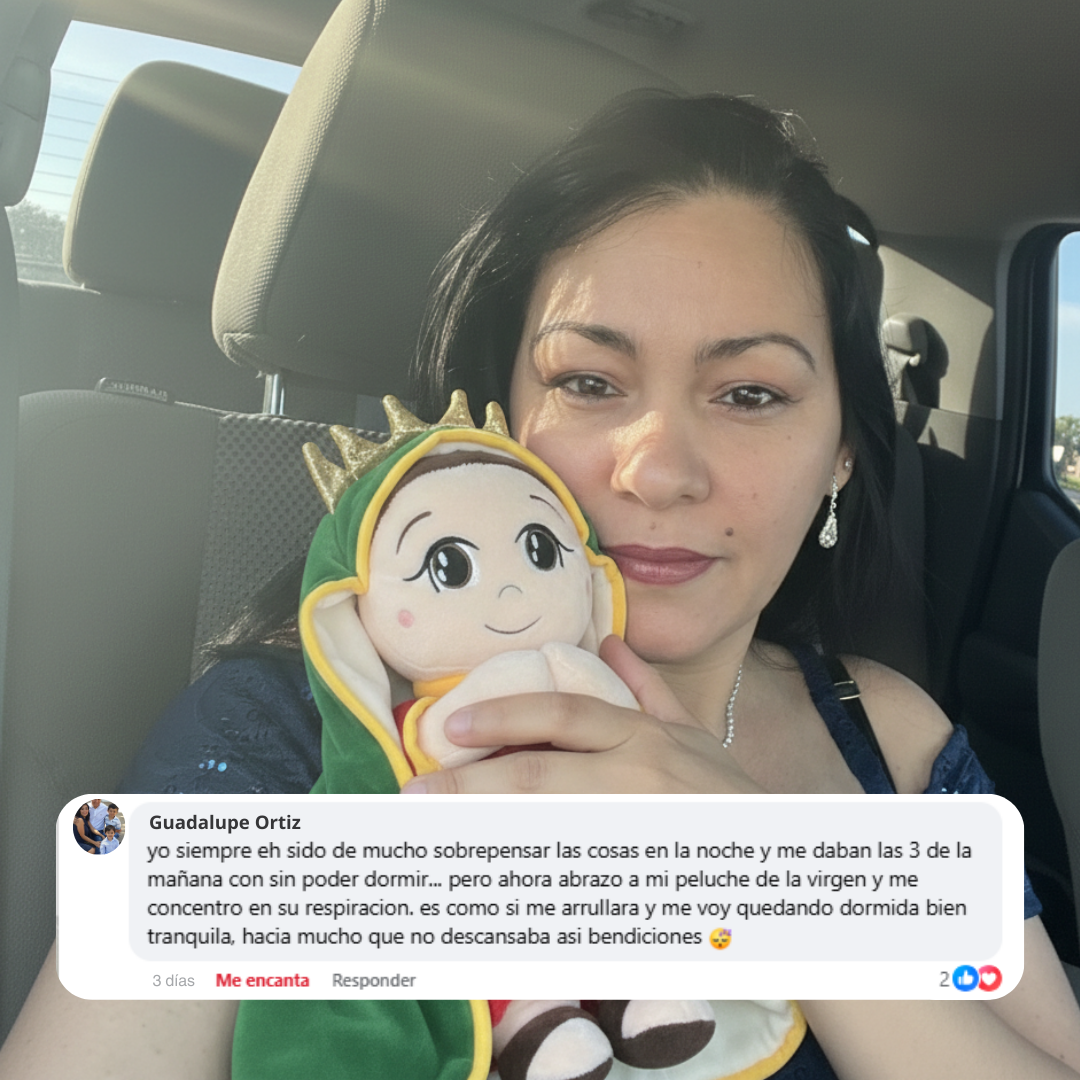 Peluche de la Virgen de Guadalupe que Respira