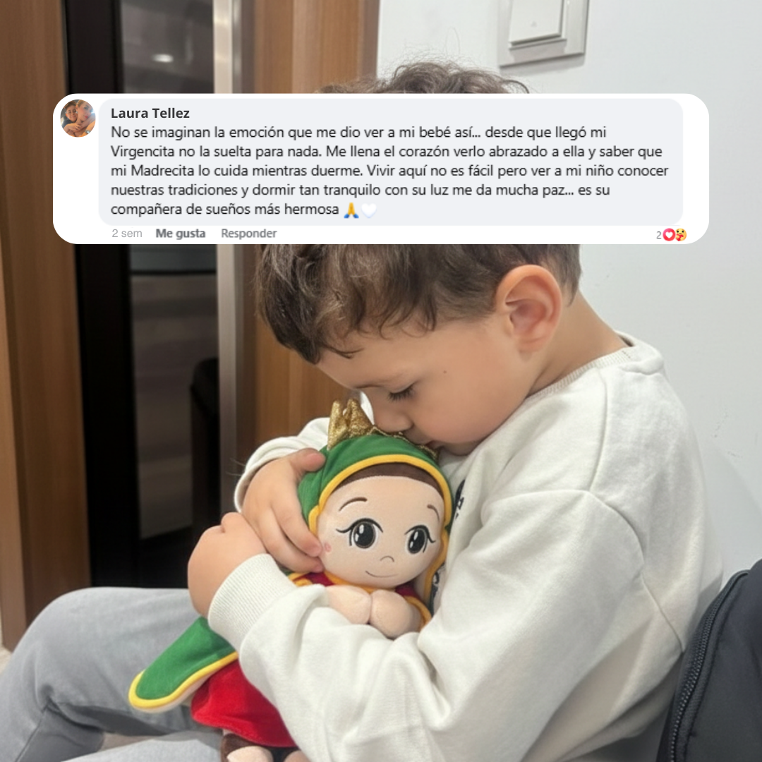 Peluche de la Virgen de Guadalupe que Respira