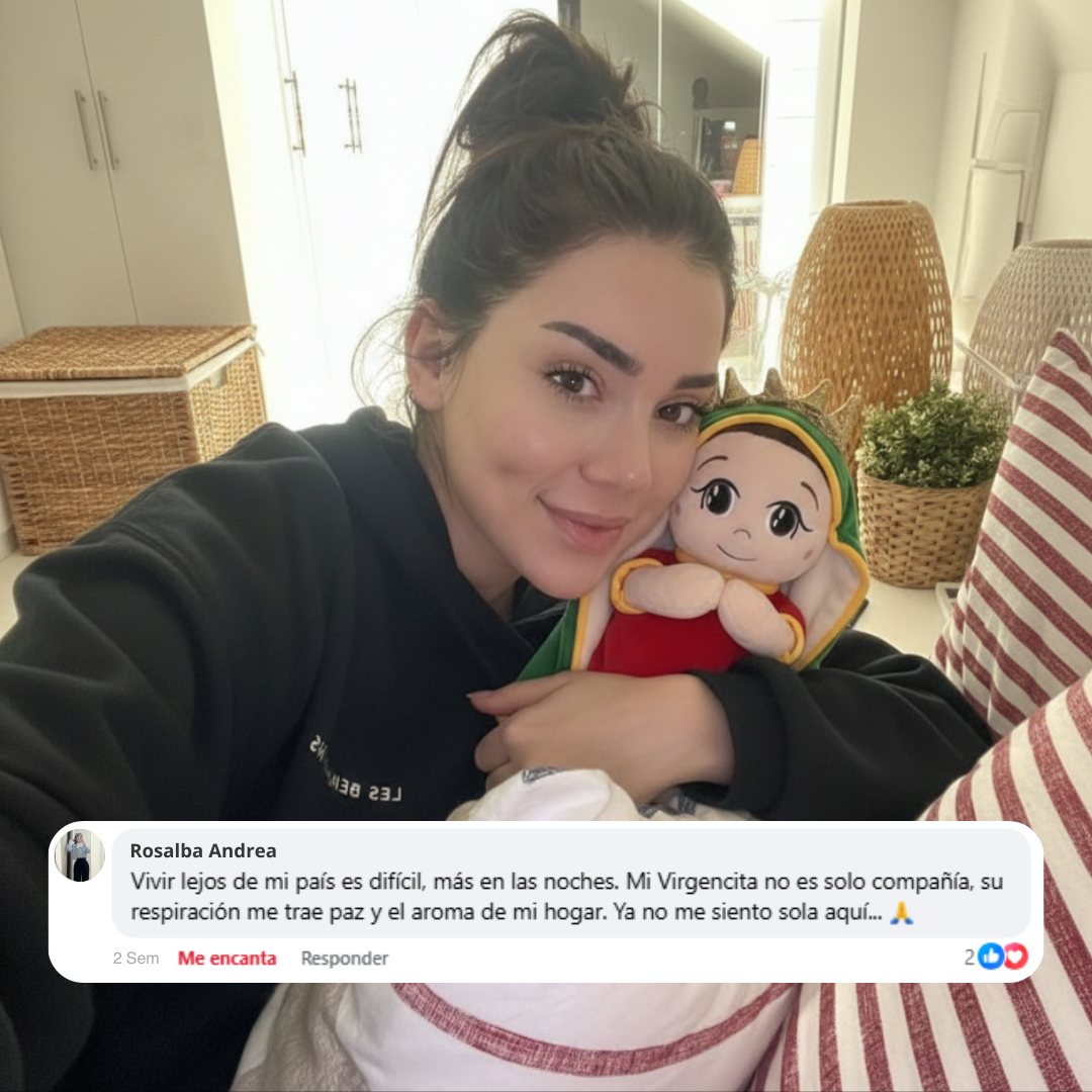 Peluche de la Virgen de Guadalupe que Respira